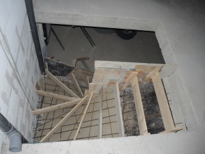 Coffrage de l'escalier