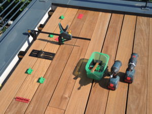 Les outils pour monter la terrasse